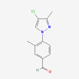 4-(4-Chloro-3-methyl-1h-pyrazol-1-yl)-3-methylbenzaldehyde