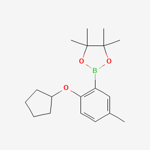 2-[2-(Cyclopentyloxy)-5-methylphenyl]-4,4,5,5-tetramethyl-1,3,2-dioxaborolane