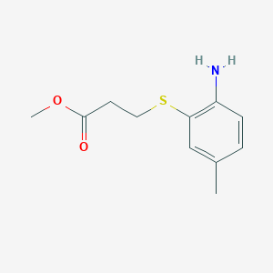 Methyl 3-((2-amino-5-methylphenyl)thio)propanoate