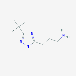 3-(3-(Tert-butyl)-1-methyl-1h-1,2,4-triazol-5-yl)propan-1-amine