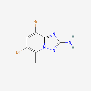 2-Amino-6,8-dibromo-5-methyl-[1,2,4]triazolo[1,5-a]pyridine