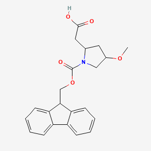 2-(1-(((9H-Fluoren-9-yl)methoxy)carbonyl)-4-methoxypyrrolidin-2-yl)acetic acid