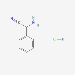 molecular formula C8H9ClN2 B1362039 2-氨基-2-苯基乙腈盐酸盐 CAS No. 53641-60-4