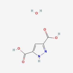 molecular formula C5H6N2O5 B1362040 1H-吡唑-3,5-二羧酸水合物 CAS No. 303180-11-2