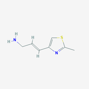 molecular formula C7H10N2S B13620435 3-(2-Methylthiazol-4-yl)prop-2-en-1-amine 