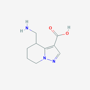 molecular formula C9H13N3O2 B13620471 4-(Aminomethyl)-4,5,6,7-tetrahydropyrazolo[1,5-a]pyridine-3-carboxylic acid 