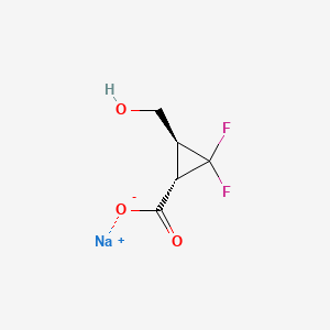 rac-sodium(1R,3R)-2,2-difluoro-3-(hydroxymethyl)cyclopropane-1-carboxylate