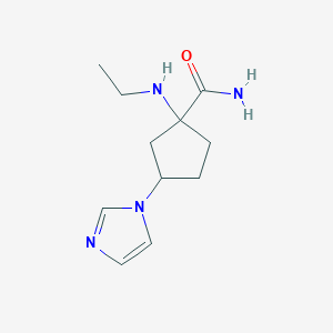 1-(Ethylamino)-3-(1h-imidazol-1-yl)cyclopentane-1-carboxamide