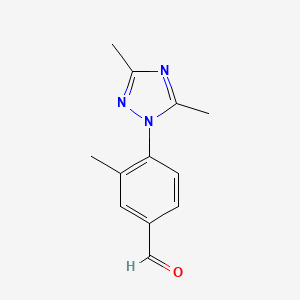 4-(3,5-Dimethyl-1h-1,2,4-triazol-1-yl)-3-methylbenzaldehyde