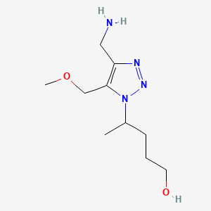 4-[4-(aminomethyl)-5-(methoxymethyl)-1H-1,2,3-triazol-1-yl]pentan-1-ol