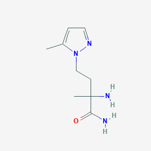 2-Amino-2-methyl-4-(5-methyl-1h-pyrazol-1-yl)butanamide