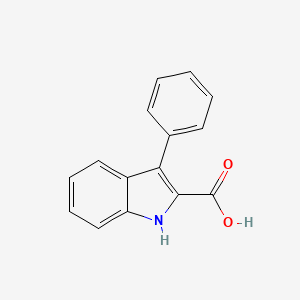 molecular formula C15H11NO2 B1362080 3-phenyl-1H-indole-2-carboxylic acid CAS No. 6915-67-9