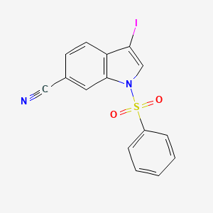 3-Iodo-1-(phenylsulfonyl)-1H-indole-6-carbonitrile