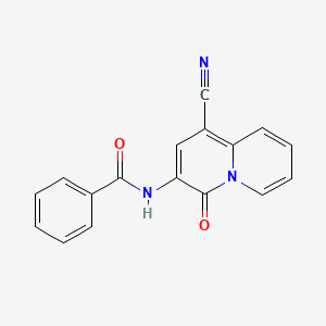molecular formula C17H11N3O2 B1362082 N-(1-Cyano-4-oxo-4H-quinolizin-3-yl)benzamide CAS No. 154411-16-2