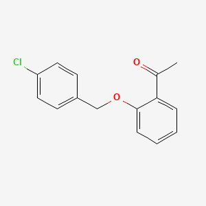 molecular formula C15H13ClO2 B1362084 1-(2-((4-Chlorobenzyl)oxy)phenyl)ethanone CAS No. 79615-80-8