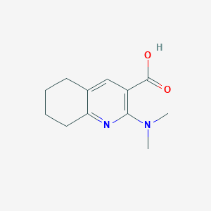 molecular formula C12H16N2O2 B13620851 2-(Dimethylamino)-5,6,7,8-tetrahydroquinoline-3-carboxylic acid 