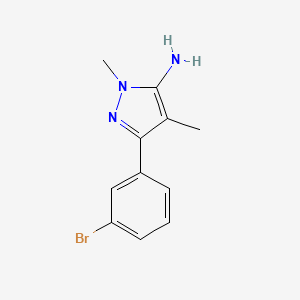 3-(3-Bromophenyl)-1,4-dimethyl-1h-pyrazol-5-amine