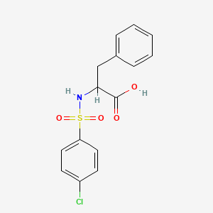 molecular formula C15H14ClNO4S B1362097 2-{[(4-氯苯基)磺酰基]氨基}-3-苯基丙酸 CAS No. 40279-97-8