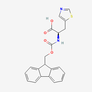 molecular formula C21H18N2O4S B13620990 (2R)-2-({[(9H-fluoren-9-yl)methoxy]carbonyl}amino)-3-(1,3-thiazol-5-yl)propanoic acid 