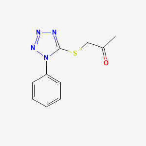 molecular formula C10H10N4OS B1362114 1-[(1-Phenyl-1H-tetrazol-5-YL)thio]acetone CAS No. 25803-68-3