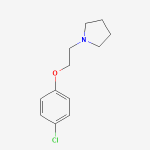molecular formula C12H16ClNO B1362116 吡咯烷，1-[2-(4-氯苯氧基)乙基]- CAS No. 24087-45-4