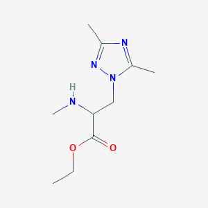 Ethyl 3-(3,5-dimethyl-1h-1,2,4-triazol-1-yl)-2-(methylamino)propanoate