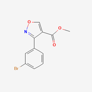 molecular formula C11H8BrNO3 B1362120 3-(3-溴苯基)异恶唑-4-甲酸甲酯 CAS No. 267651-85-4