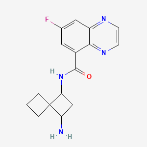 N-{3-aminospiro[3.3]heptan-1-yl}-7-fluoroquinoxaline-5-carboxamide