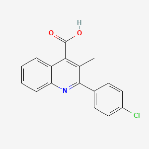 molecular formula C17H12ClNO2 B1362125 2-(4-Chlorophenyl)-3-methylquinoline-4-carboxylic acid CAS No. 43071-47-2
