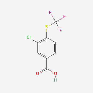 3-Chloro-4-[(trifluoromethyl)sulfanyl]benzoic acid