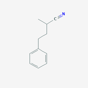 molecular formula C11H13N B13621315 2-Methyl-4-phenylbutanenitrile 