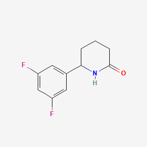 molecular formula C11H11F2NO B13621333 6-(3,5-Difluorophenyl)piperidin-2-one 