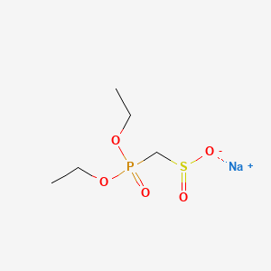 molecular formula C5H12NaO5PS B13621343 Sodium(diethoxyphosphoryl)methanesulfinate 