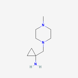 molecular formula C9H19N3 B13621349 1-[(4-Methylpiperazin-1-yl)methyl]cyclopropan-1-amine 