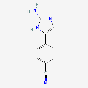 4-(2-amino-1H-imidazol-5-yl)benzonitrile