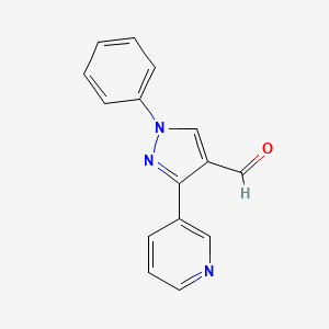 molecular formula C15H11N3O B1362137 1-苯基-3-(吡啶-3-基)-1H-吡唑-4-甲醛 CAS No. 36640-50-3