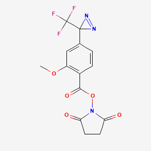 (2,5-Dioxopyrrolidin-1-yl) 2-methoxy-4-[3-(trifluoromethyl)diazirin-3-yl]benzoate