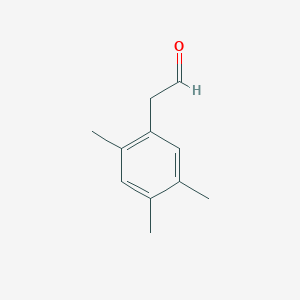 molecular formula C11H14O B13621407 2-(2,4,5-Trimethylphenyl)acetaldehyde 