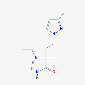 2-(Ethylamino)-2-methyl-4-(3-methyl-1h-pyrazol-1-yl)butanamide