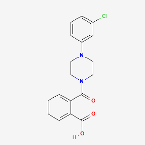 molecular formula C18H17ClN2O3 B13621429 2-[4-(3-Chlorophenyl)piperazine-1-carbonyl]benzoic acid 