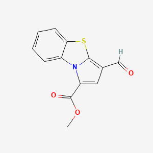 molecular formula C13H9NO3S B1362145 Methyl 3-formylpyrrolo[2,1-b][1,3]benzothiazole-1-carboxylate CAS No. 136427-69-5