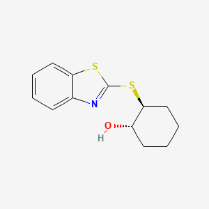 molecular formula C13H15NOS2 B1362157 (1S,2S)-2-(1,3-benzothiazol-2-ylsulfanyl)cyclohexan-1-ol 