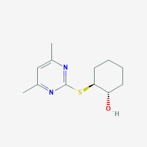 molecular formula C12H18N2OS B1362158 (1S,2S)-2-(4,6-dimethylpyrimidin-2-yl)sulfanylcyclohexan-1-ol 