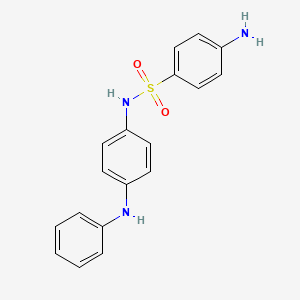 molecular formula C18H17N3O2S B1362165 4-amino-N-(4-anilinophenyl)benzenesulfonamide 
