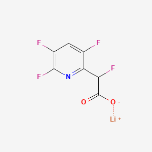 Lithium(1+) 2-fluoro-2-(3,5,6-trifluoropyridin-2-yl)acetate