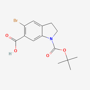 5-bromo-1-[(tert-butoxy)carbonyl]-2,3-dihydro-1H-indole-6-carboxylic acid