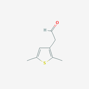 molecular formula C8H10OS B13621742 2-(2,5-Dimethylthiophen-3-yl)acetaldehyde 