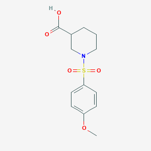molecular formula C13H17NO5S B1362178 1-[(4-甲氧基苯基)磺酰基]哌啶-3-羧酸 CAS No. 377770-58-6