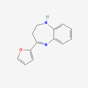 molecular formula C13H12N2O B1362195 4-(呋喃-2-基)-2,3-二氢-1H-1,5-苯并二氮杂卓 CAS No. 394655-12-0
