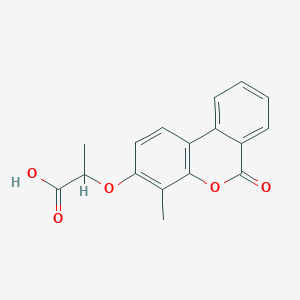molecular formula C17H14O5 B1362203 2-[(4-甲基-6-氧代-6H-苯并[c]色满-3-基)氧基]丙酸 CAS No. 314744-86-0